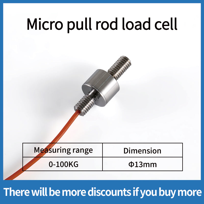 Mini Load Cell Sensor Test Tension Compression Range 10kg-500kg Φ13mm*33mm - A4M9