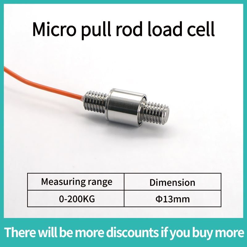 Mini Load Cell Sensor Test Tension Compression Range 10kg-500kg Φ13mm*33mm - A4M9
