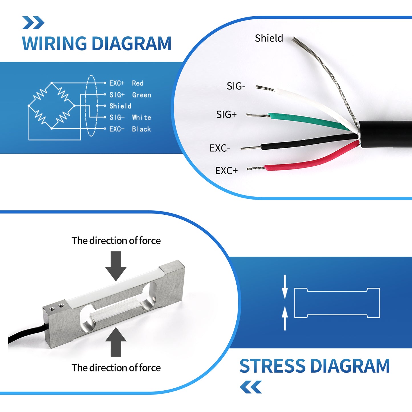 Mini Beam Type Load Cell Scale Sensor Range 0-1kg 110mm*33mm*10mm - A6L1