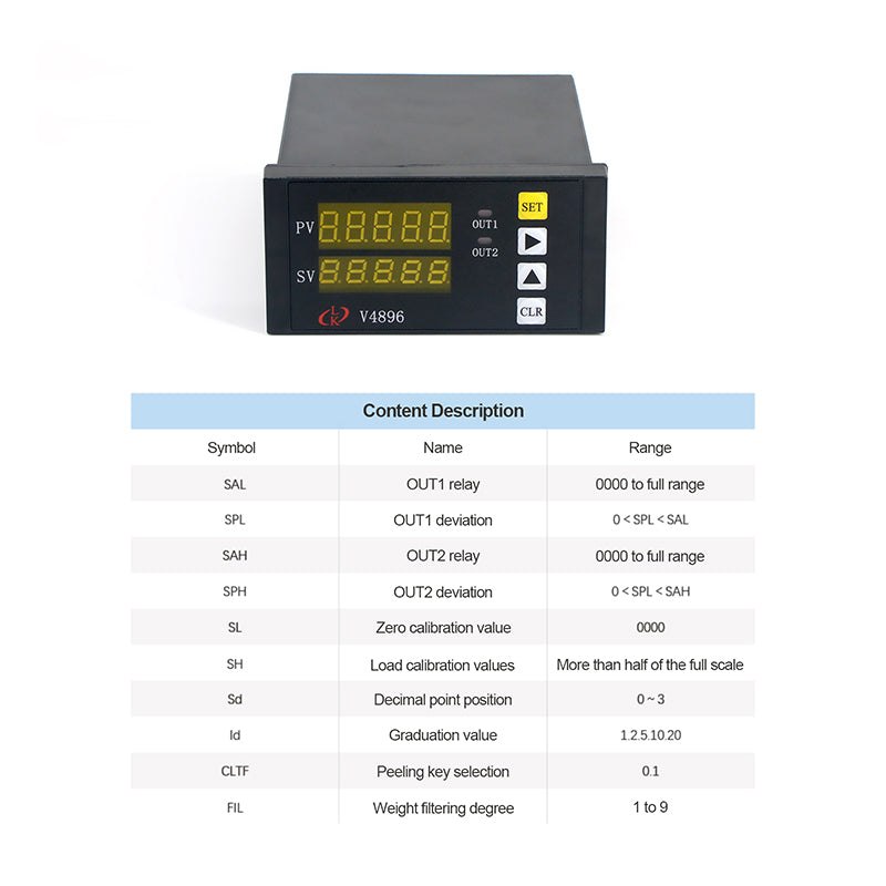 Load Cell Sensor Indicator Digital Display AC195-242V - B2A6
