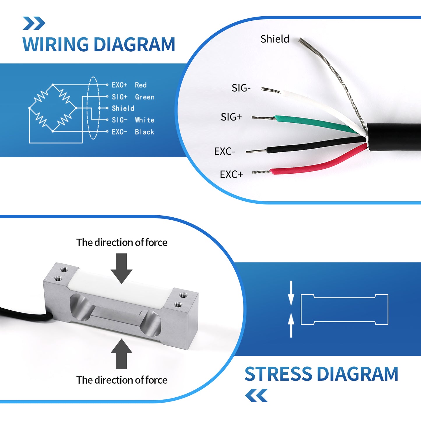 Platform Load Cell Scale Sensor Range 5-20kg 70mm*22mm*15mm -A6L4