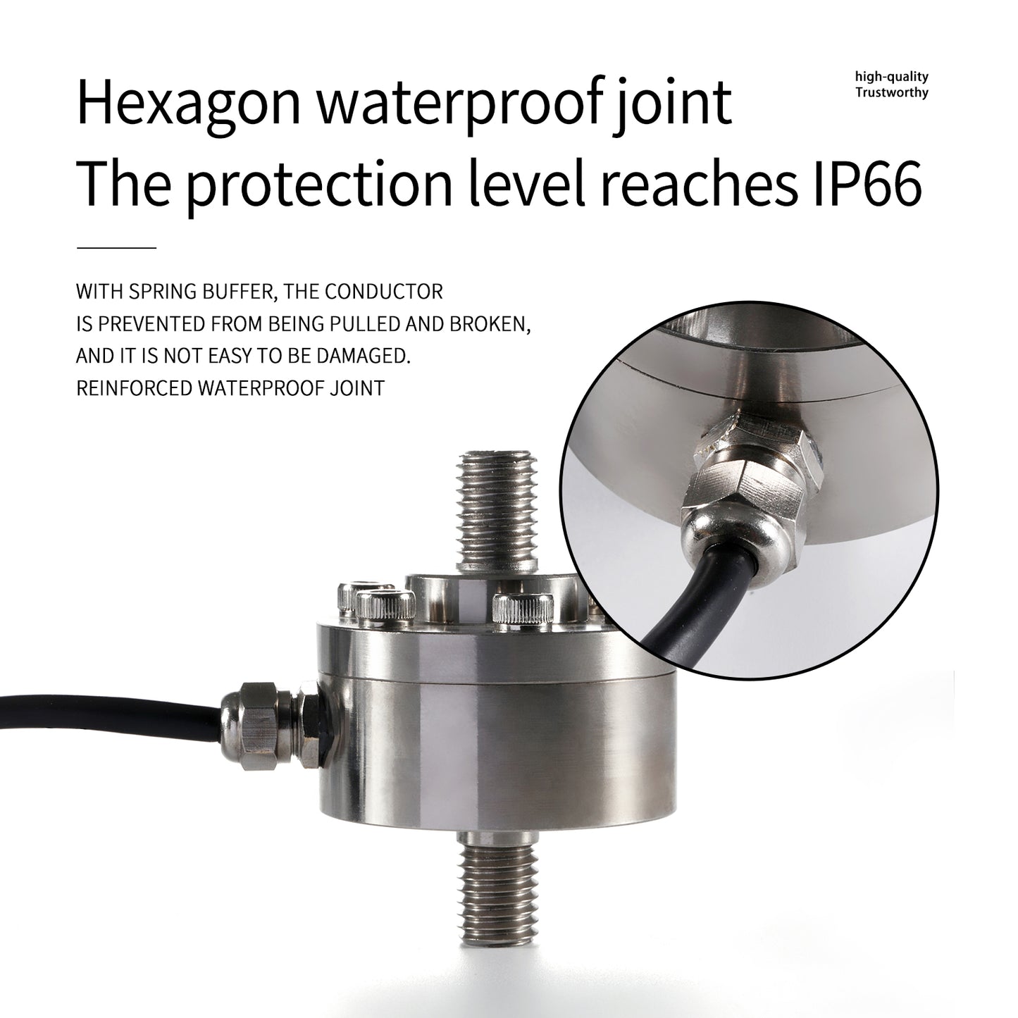 Celda de carga tipo fuelle para prueba de tensión y compresión, rango de 50 kg - 2 T, 71 mm x Φ51 mm - A4M5