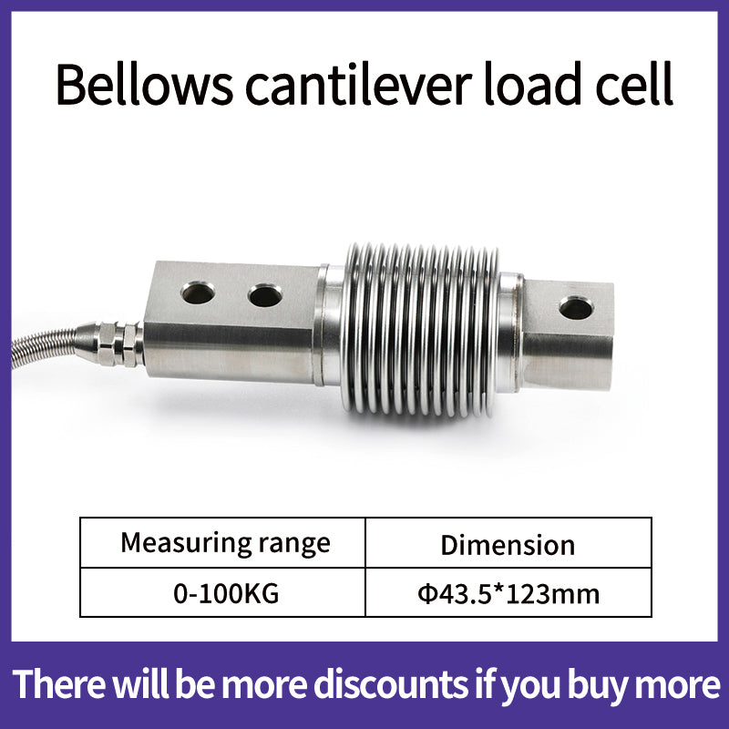 Bellows Type Load Cell Sensor Range 10kg-500kg Size 123mm*Φ45mm - A4X4