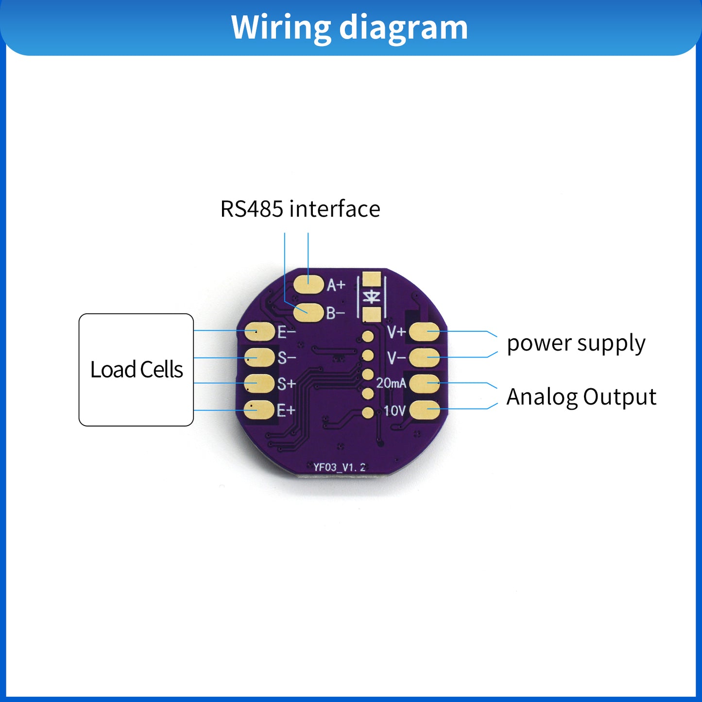 C2YF03- load cell internal transmitter /RS485 communication/analog output