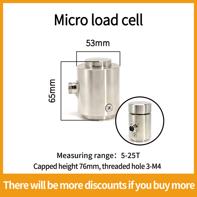 Column Bellows Type Load Cell Weight Sensor Range 5T-100T - A8F7