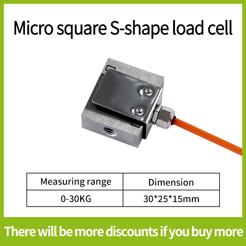 Mini S Type Load Cell Sensor Range 5kg-50kg 30mm*25mm*15mm - A4S4
