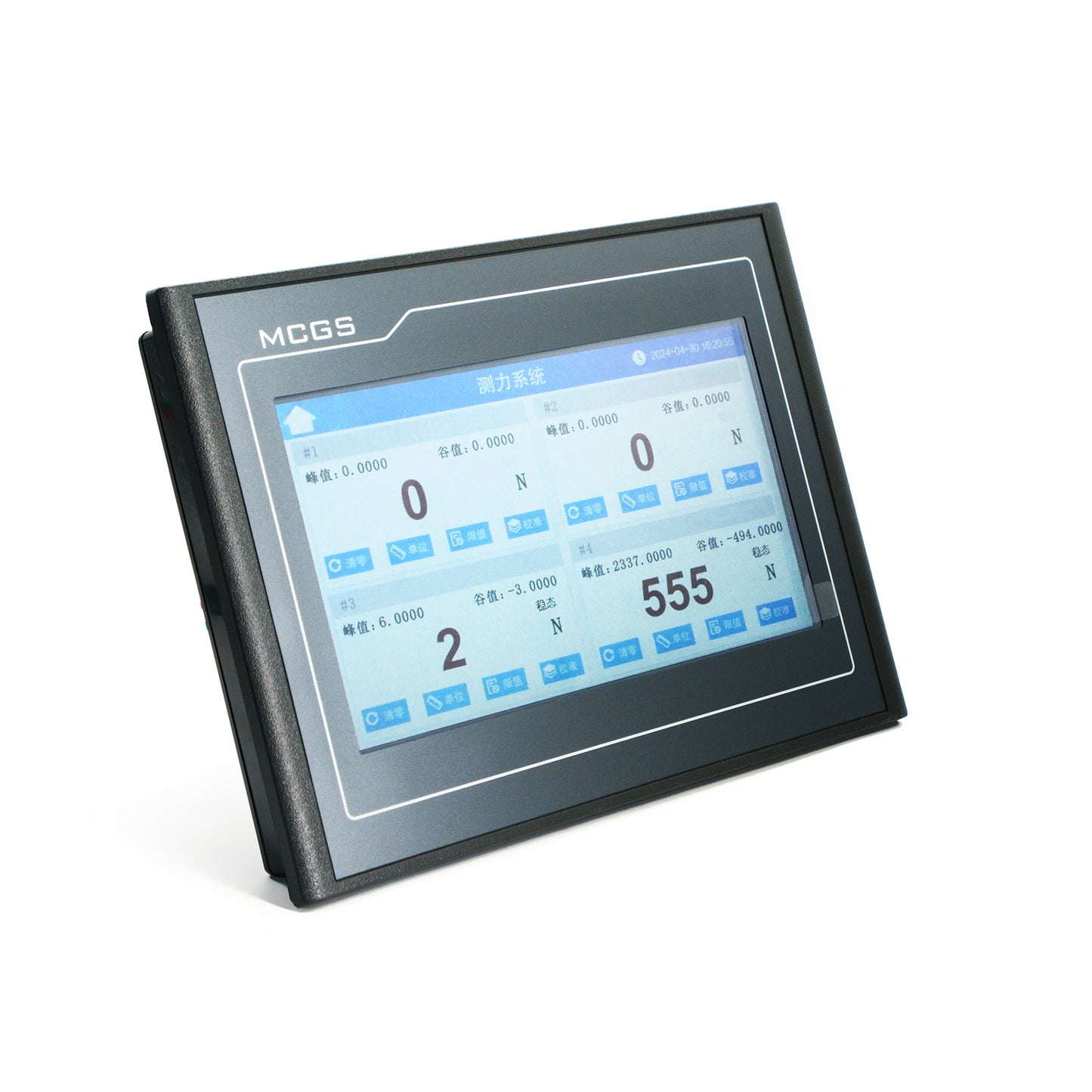 Four-Channel Load Cell Sensor Force Meter Indicator Display LED Touch Operation English Interface Connect 1-4 Sensors