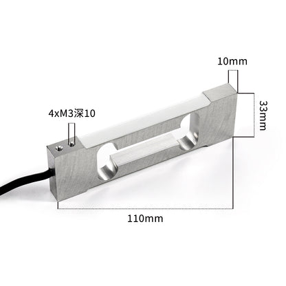 Mini Beam Type Load Cell Scale Sensor Range 0-1kg 110mm*33mm*10mm - A6L1
