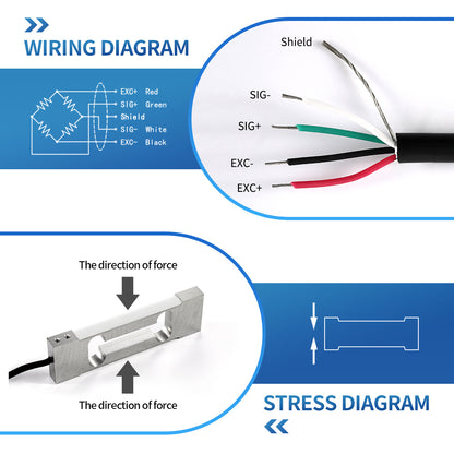 Mini Beam Type Load Cell Scale Sensor Range 0-1kg 110mm*33mm*10mm - A6L1