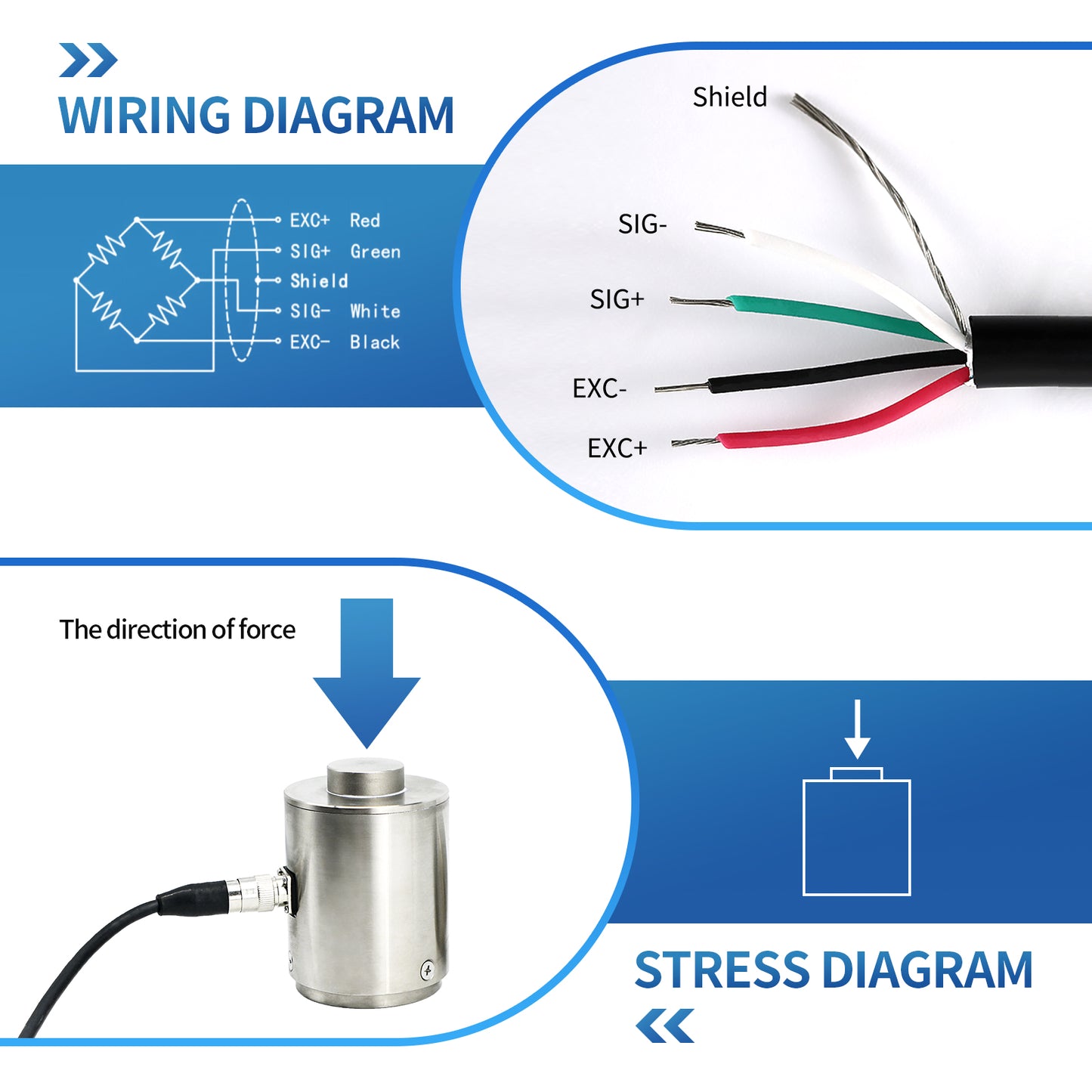 Column Bellows Type Load Cell Weight Sensor Range 5T-100T - A8F7