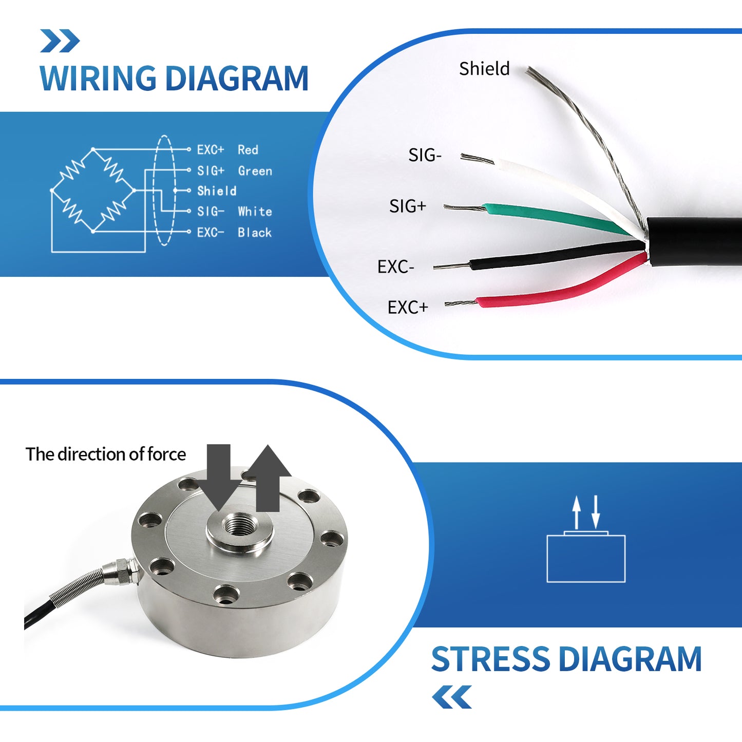 Load Cells for tanks spoke Type Sensors Range 50-2000kg