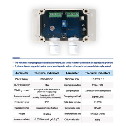 C2A2 - Load Cell Data Transmitter RS485 Digital Output