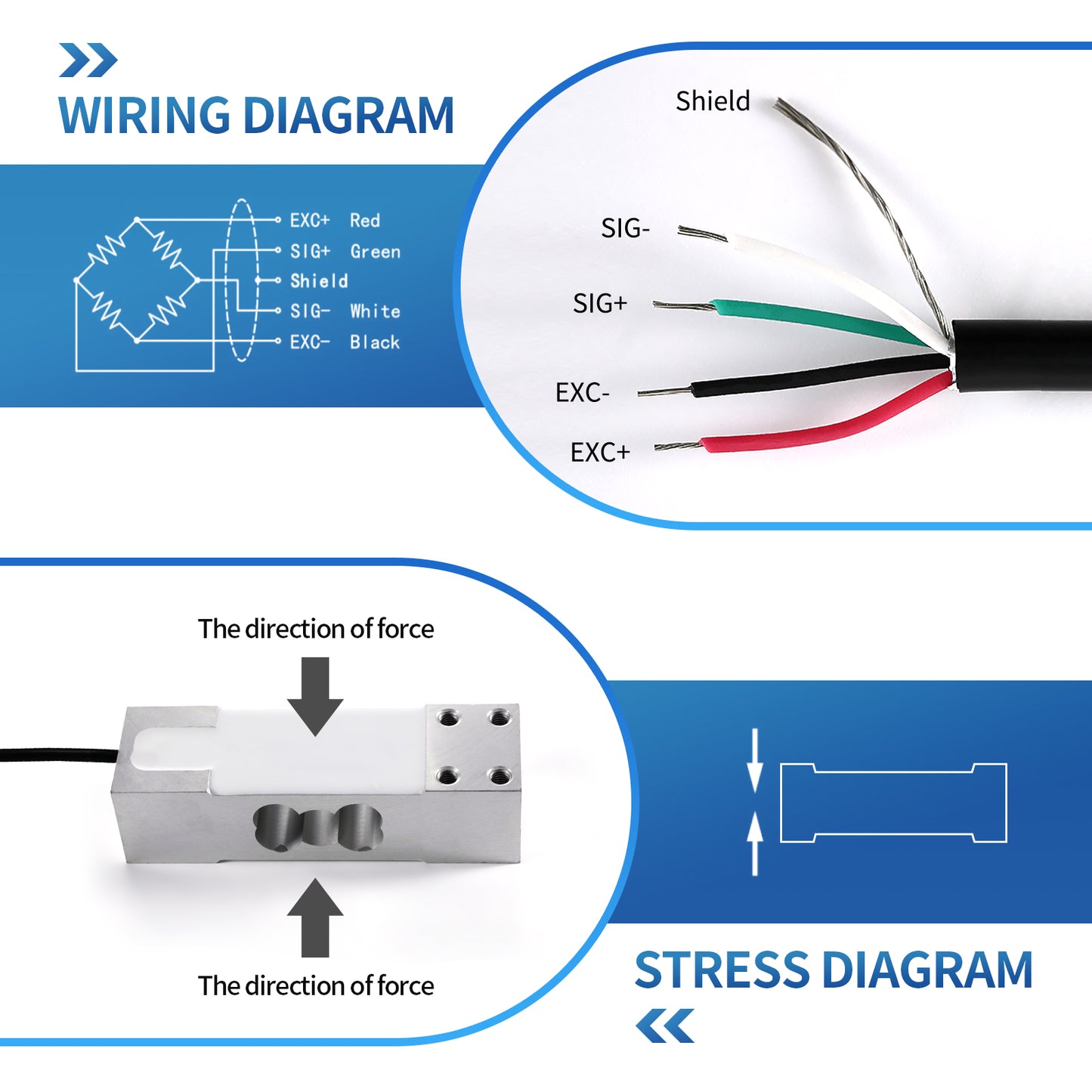 A6L2 - Beam Type Load Cell Scale Sensor Range 100-350KG -150mm*40mm*35mm
