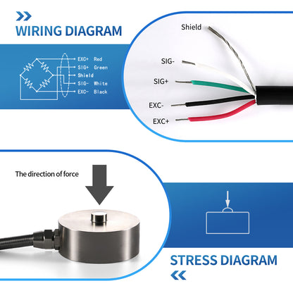 Bellows Type Load Cell Sensor Range 50KG - 10T - Φ51mm*25mm - A1M2