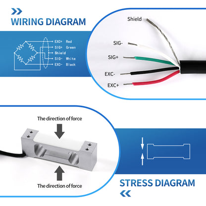 Platform Load Cell Scale Sensor Range 5-20kg 70mm*22mm*15mm -A6L4