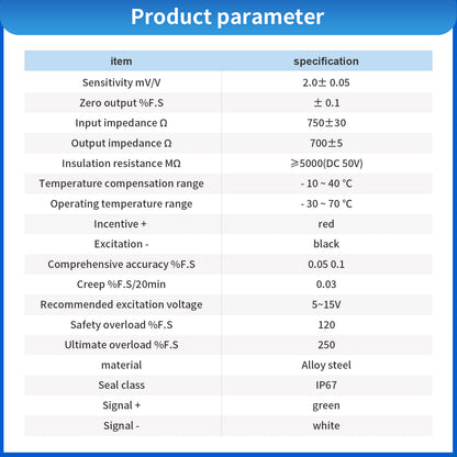 Column Bellows Type Load Cell Weight Sensor Range 5T-100T - A8F7