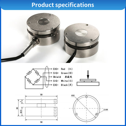 Bellows Type Load Cell Sensor Range 10KG-5T Φ58mm*30mm - A1M3
