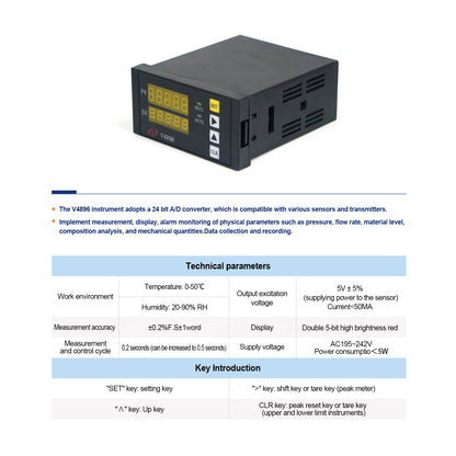 B2A6 - Load Cell  Sensor Display with Dual Relay Sets AC 90-240V