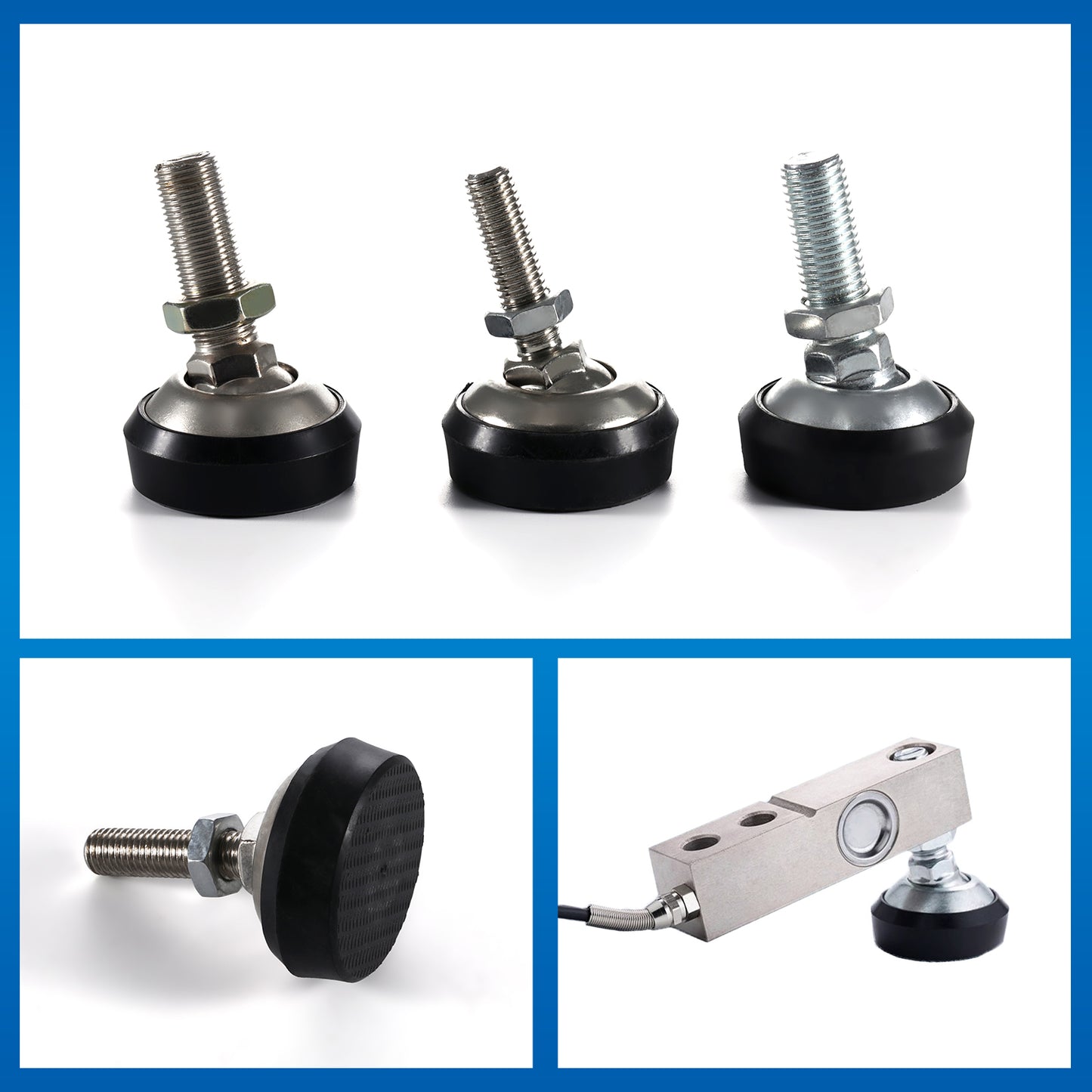 Cantilever beam load cell support feet