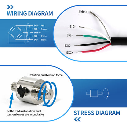 Double Keyway Static Torque Sensor Range 5-1000N.m -A9JN3