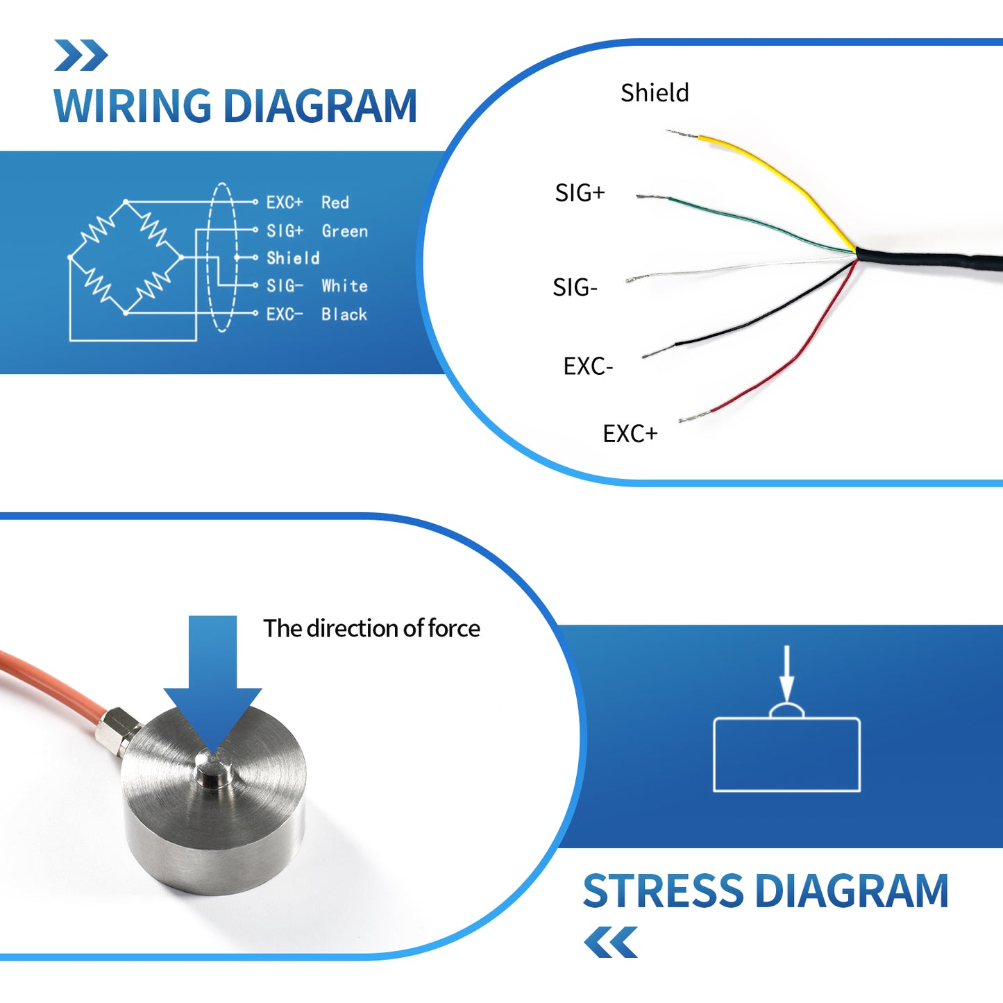 Mini Point Load Cell Sensor Range 5kg-700kg -A2M4