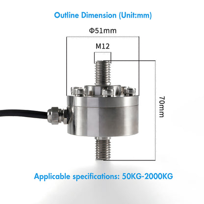Pull-Rod Capsule Load Sensor -Range 50kg-2000kg -A4M5-QLLG-51