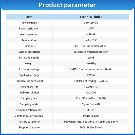 TJ4- Load cell sensor Built-in transmitter RS 485 Modbus output