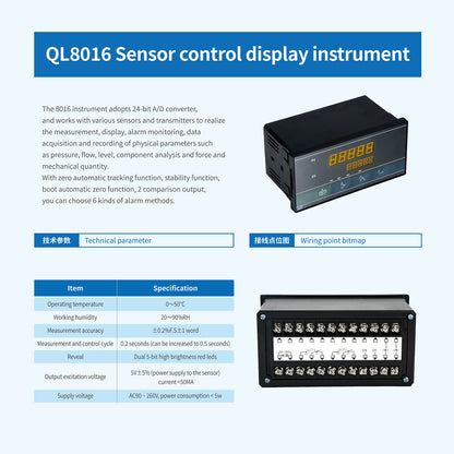 B2A5+A6L1 Load Cell Sensor + Indicator Display,Test Compression Force