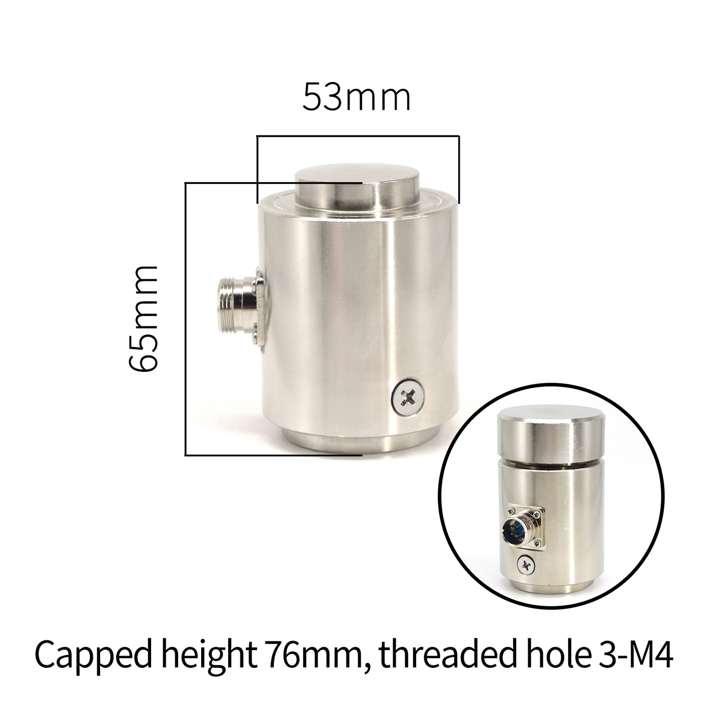 Sensor de peso de celda de carga tipo fuelle de columna, rango 5T-100T - A8F7