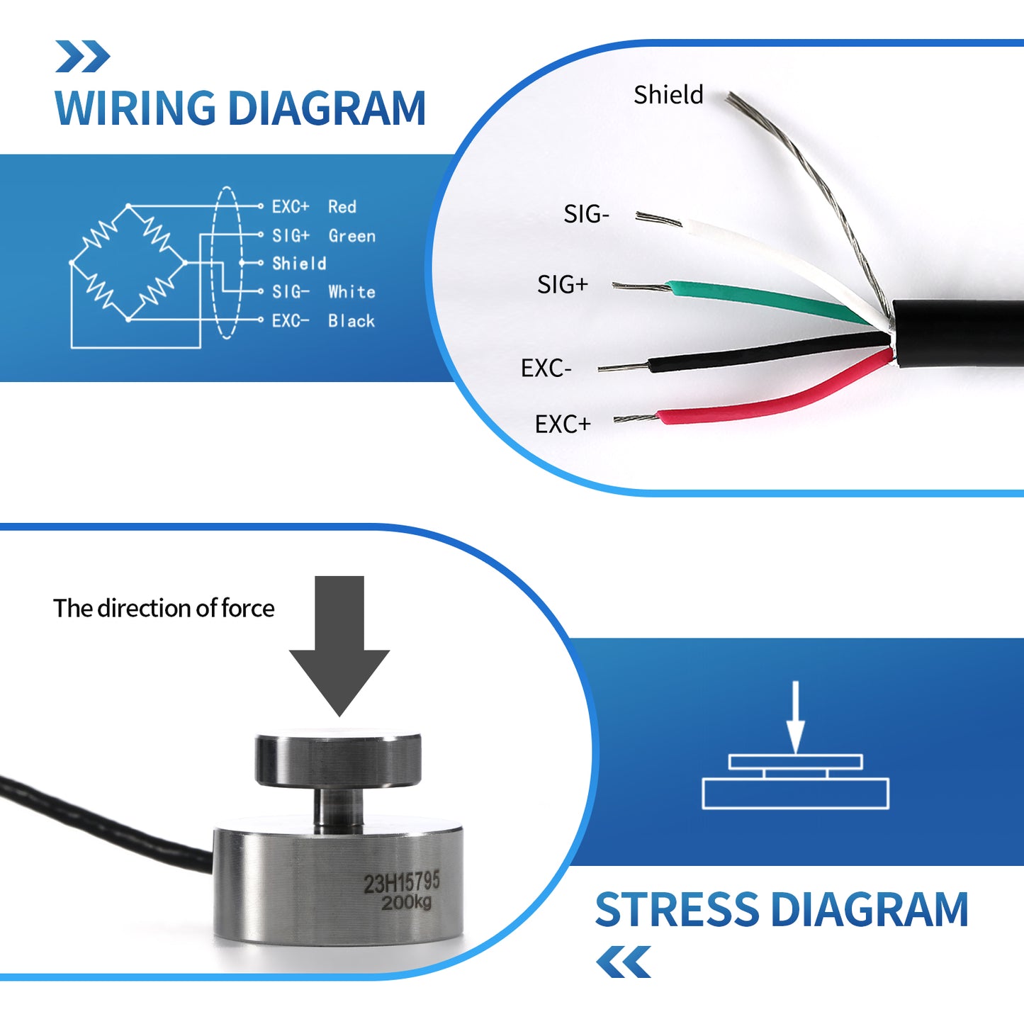 Micro Load Cell Bellows Type Range 100kg-1000kg Φ30mm*24mm - A1M10
