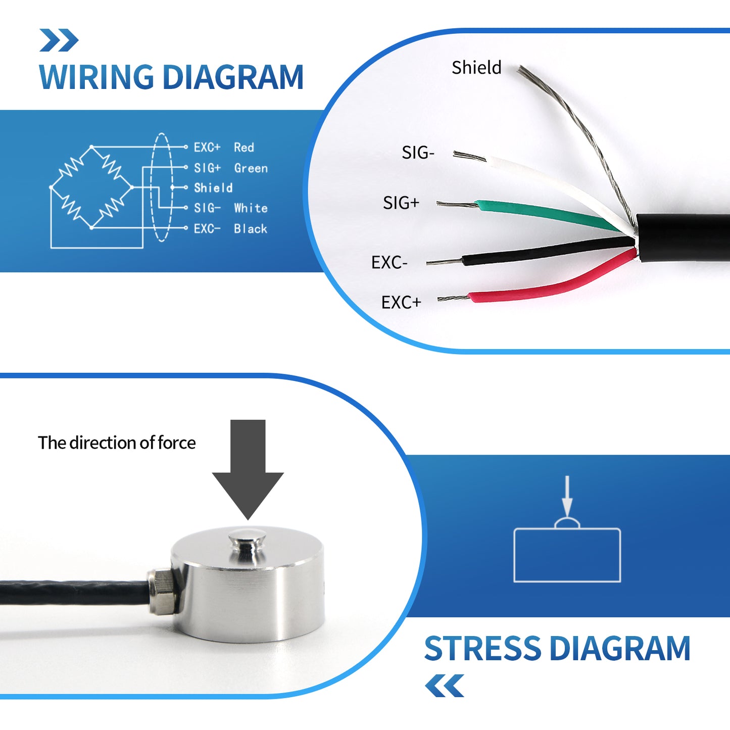 Mini Load Cell Sensor Range 5kg-500kg Φ20mm*12mm - A7M4
