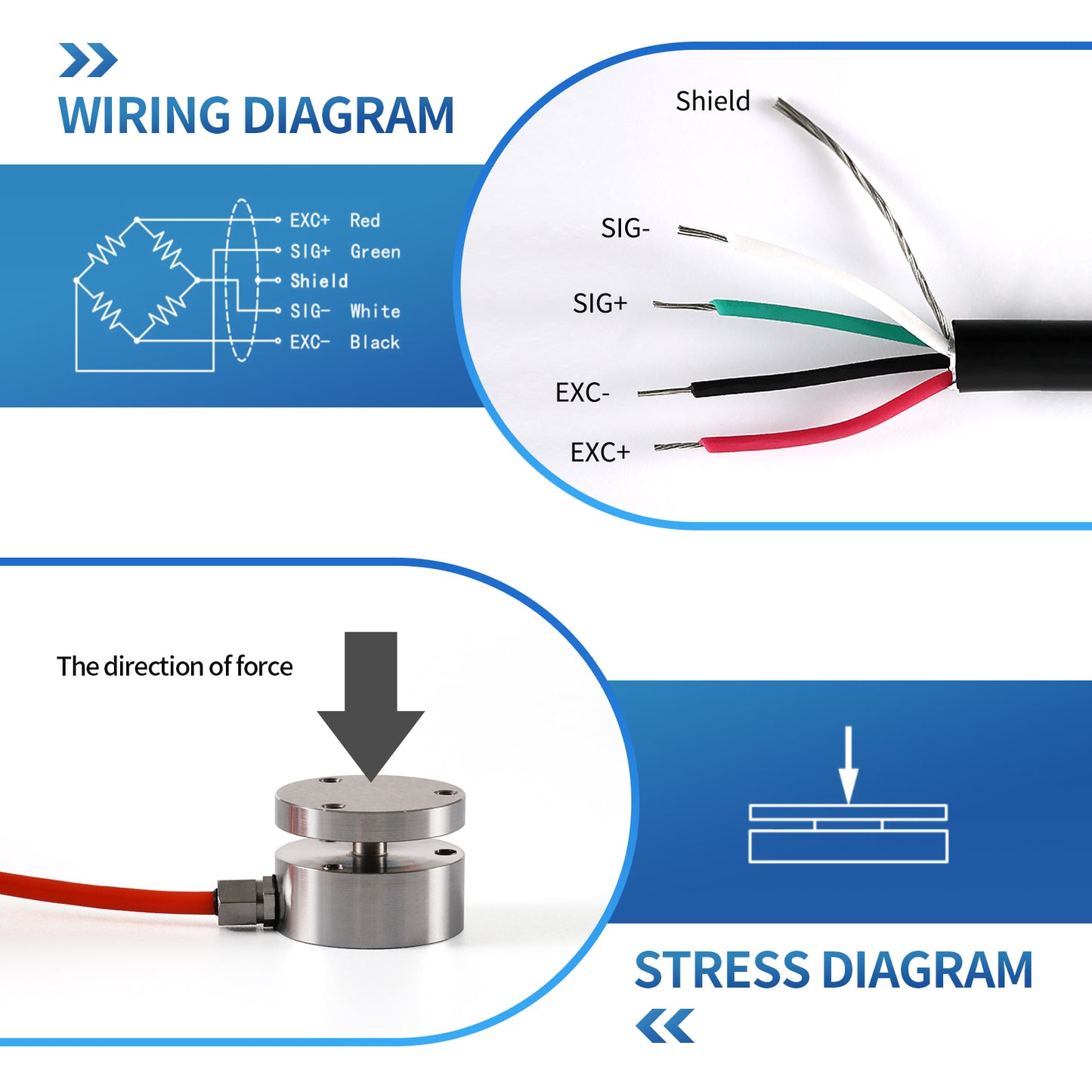 Mini Flat Diaphragm Load Cell -Range 20kg-2t  - φ25 mm 18mm-A4M1-QLMH-25