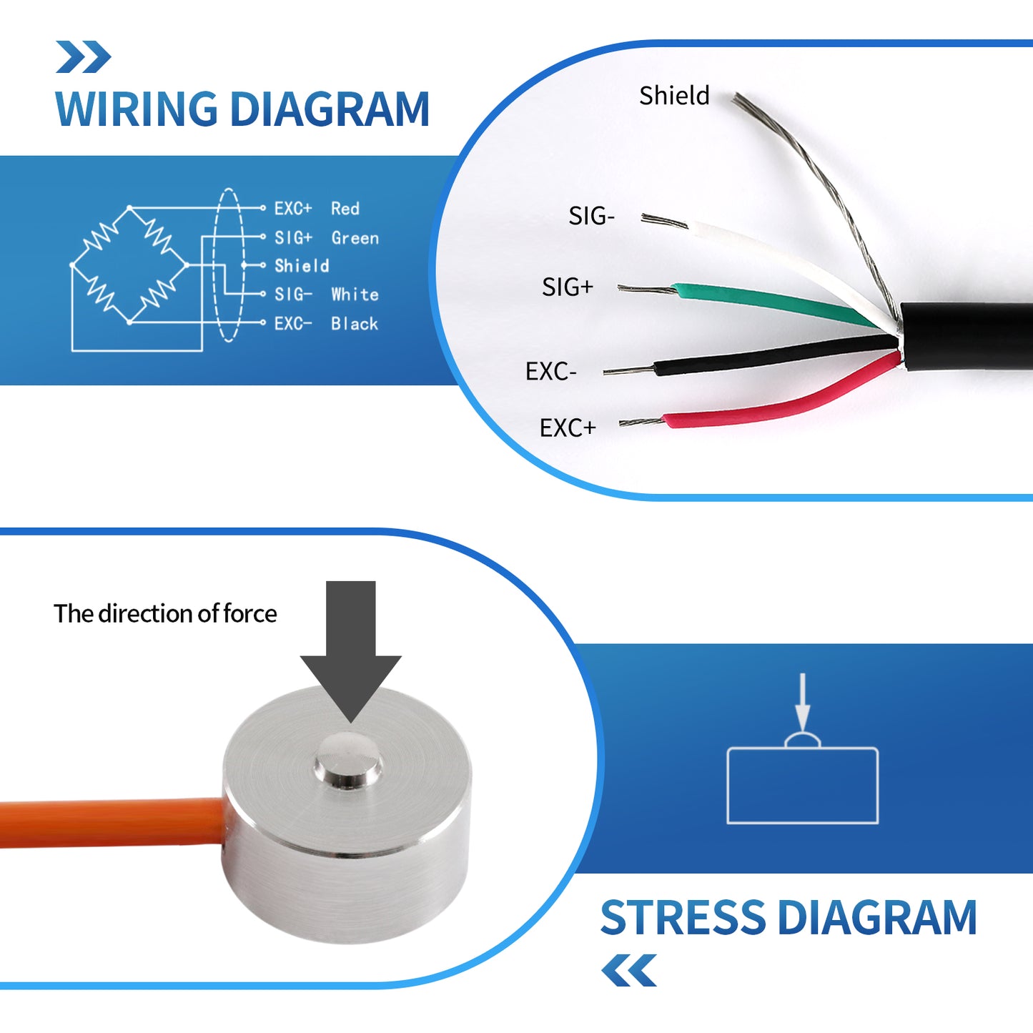 Mini Load Cell Sensor Range 5kg-50kg Φ10mm*6mm - A4M8