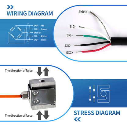 Mini S Type Load Cell Sensor Range 5kg-50kg 30mm*25mm*15mm - A4S4