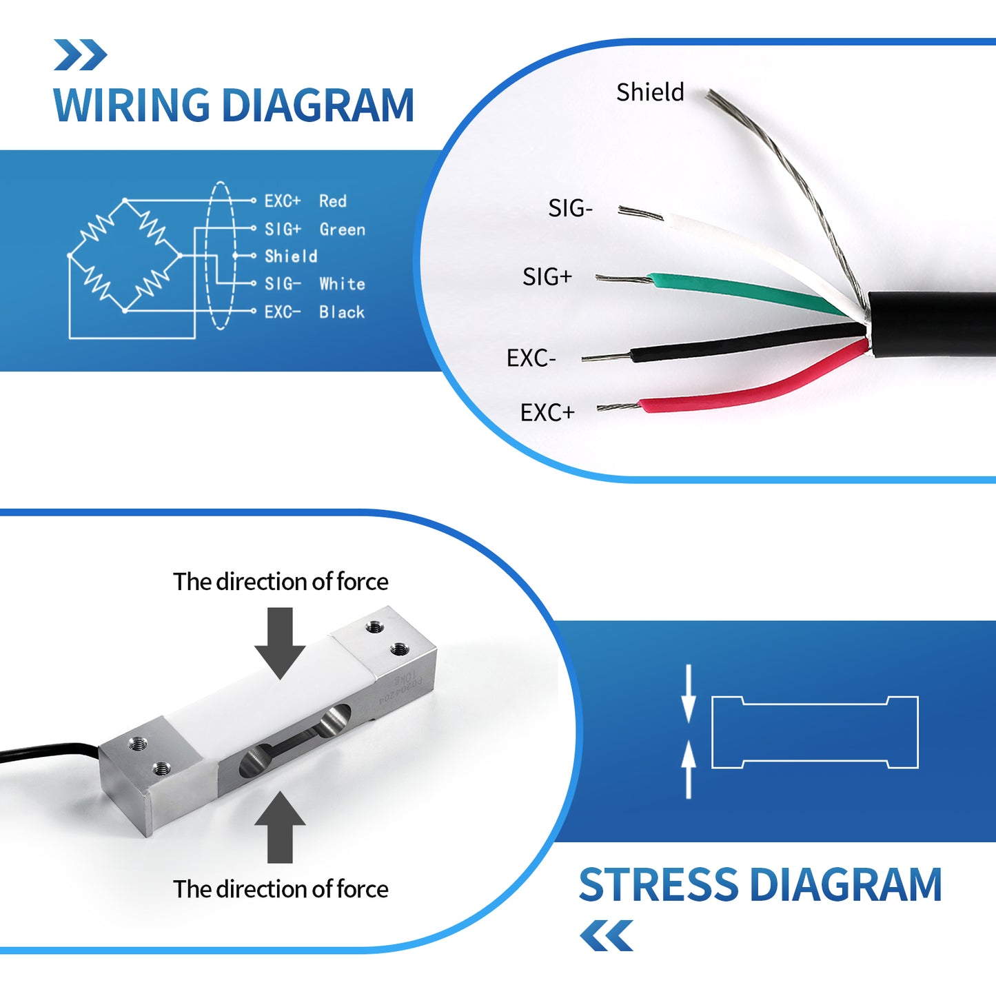 Beam Type Load Cell Scale Sensor Range 6-80KG  130mm*30mm*22mm - A6L1