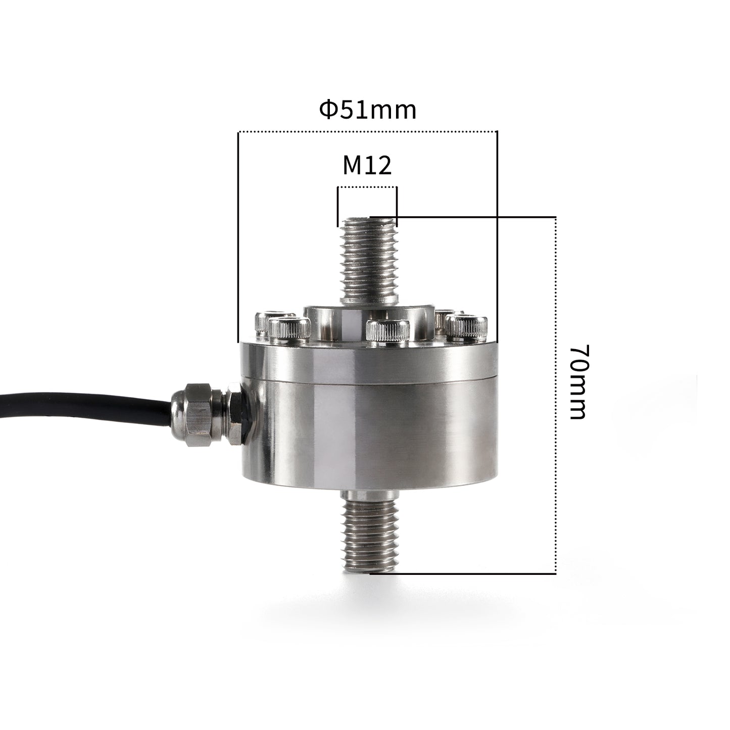 Bellows Type Load Cell Test Tension Compression Range 50KG -2T 71mm*Φ51mm - A4M5