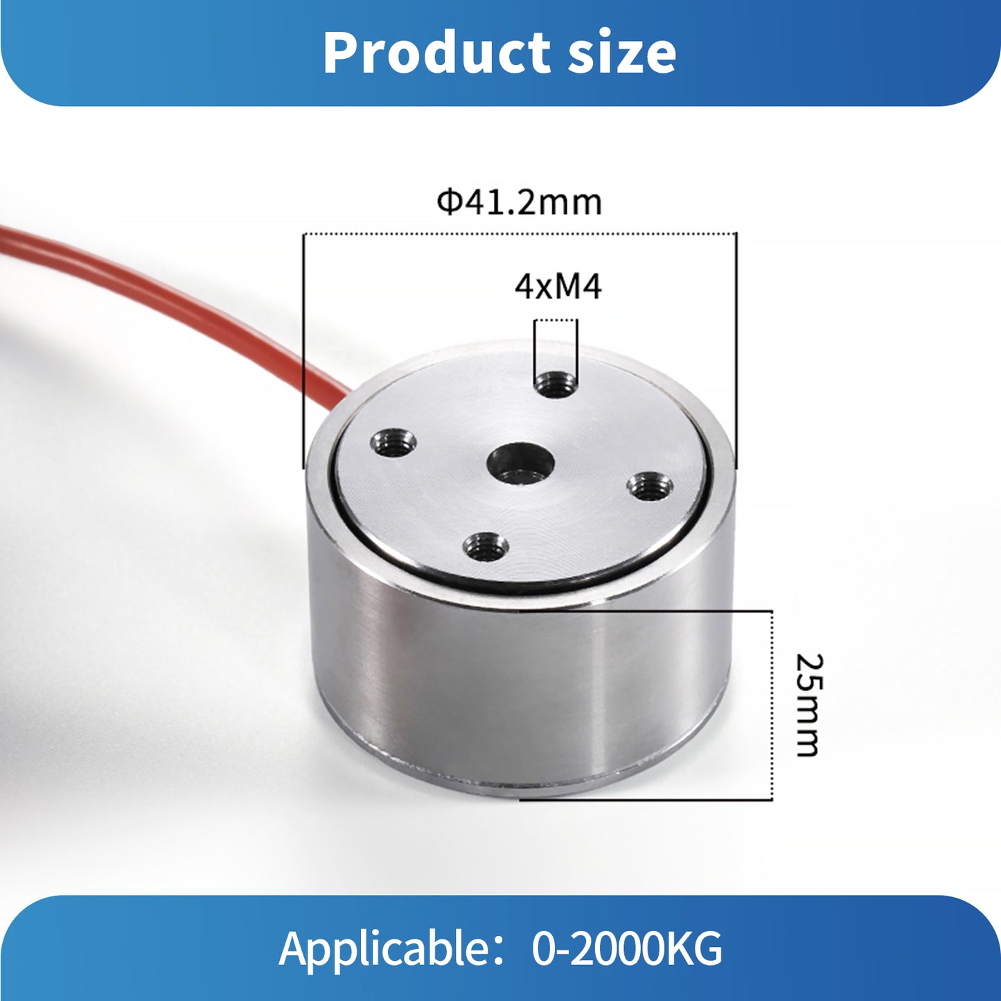 Bellow Type Load Cell Weigh Force Sensors Range 5kg-2T -Φ41.2mm*25mm - A4M6