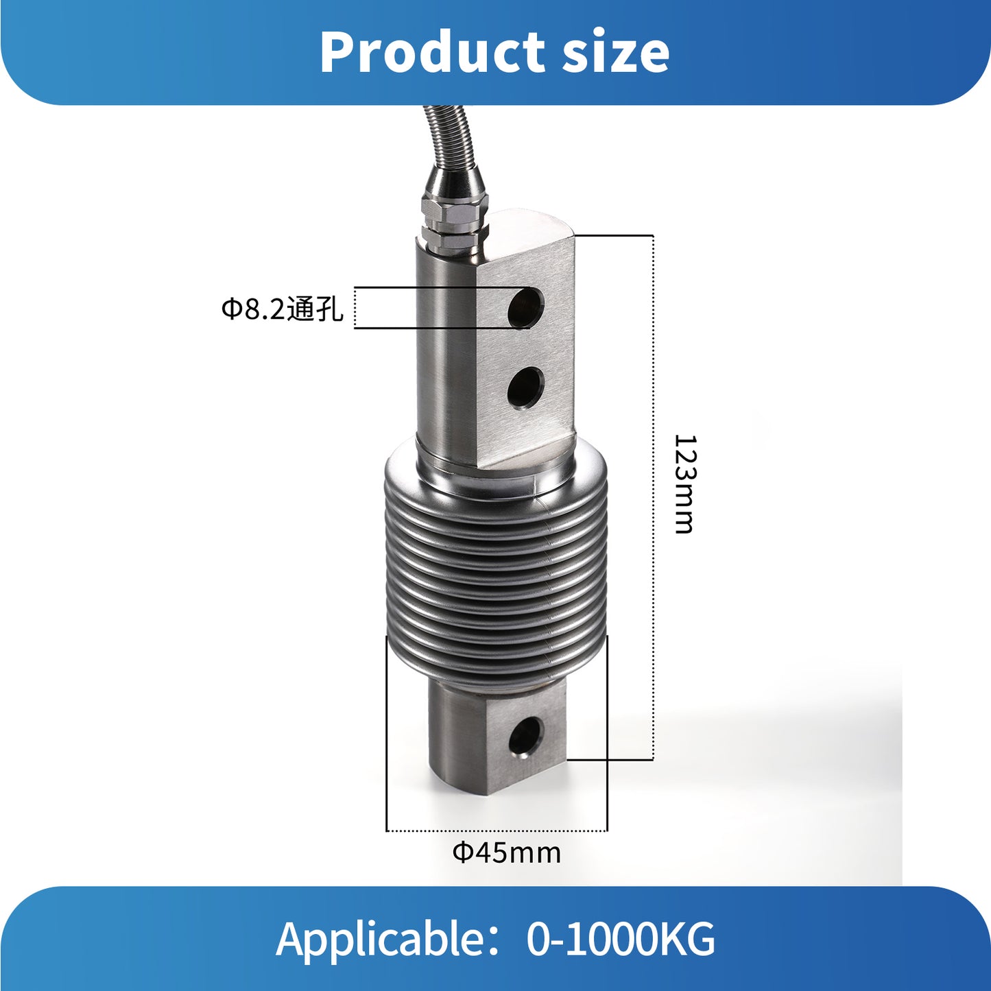 Bellows Type Load Cell Sensor Range 10kg-500kg Size 123mm*Φ45mm - A4X4