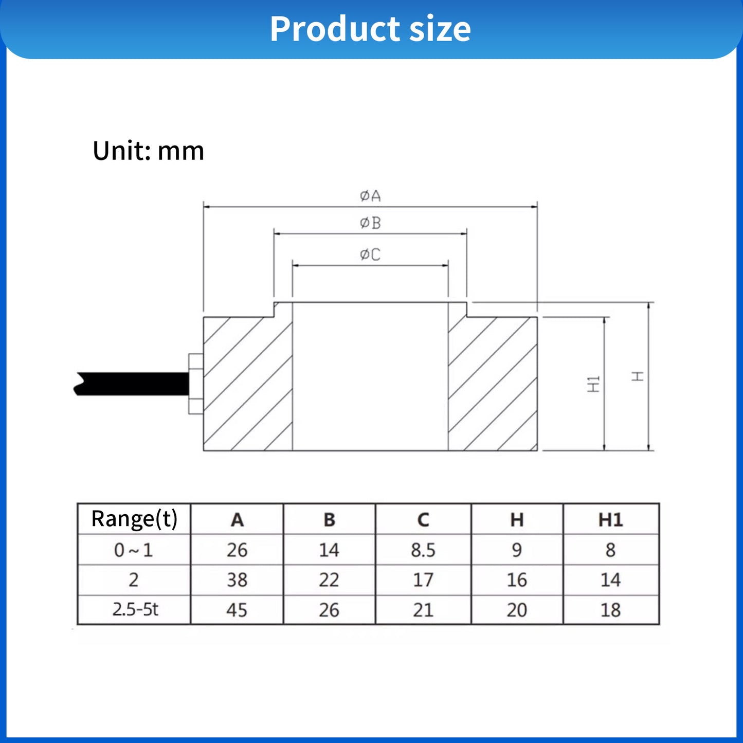 A9H1 - High Precision Ring Type Load Cell Sensor