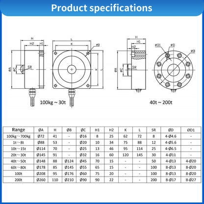 Spoke Type Load Cell Sensors Test Pressure Force Weight - A1F2